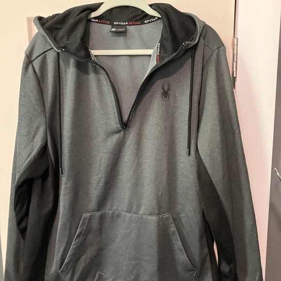 Spyder Hooded Quarter Zip Sweatshirt - Picture 1 of 1